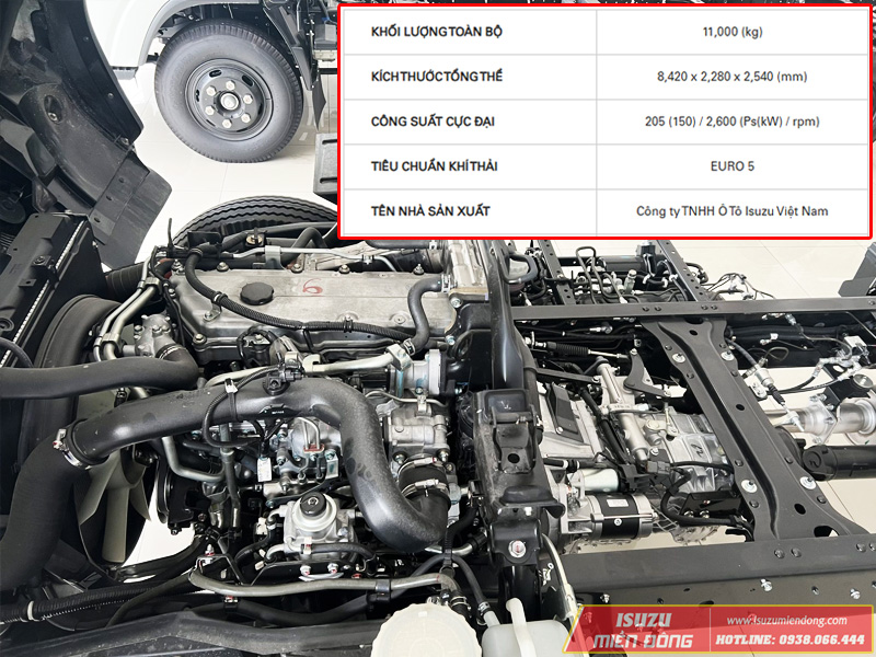 Động cơ xe tải Isuzu FRR 650 Euro 5