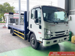 xe Isuzu NQR 550 5 tấn nâng đầu chở máy công trình
