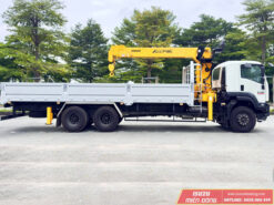 Xe Tải Isuzu 15 Tấn Gắn Cẩu Soosan SCS746L 8 Tấn 6 Khúc