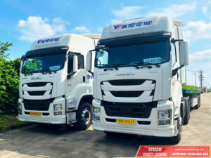 bàn giao 02 xe đầu kéo Isuzu EXZ 380Ps cho công ty Thép Việt Nhật